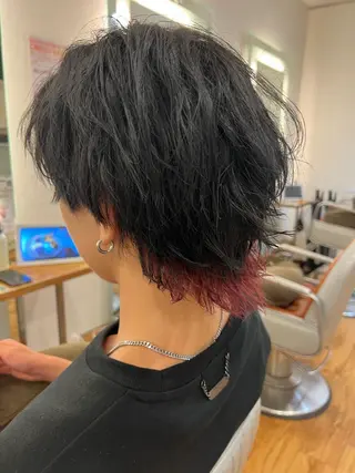 ミディアム カラー メンズ 湘南のパーマ職人 🔥清水琉葵🔥のヘアスタイル