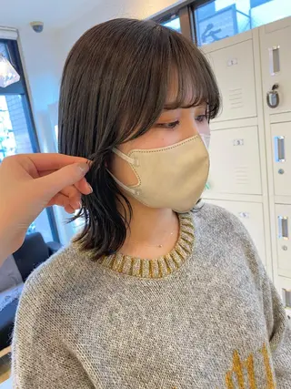 ミディアム 🫧顔周りカット 🫧樫村優香のヘアスタイル