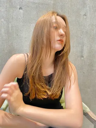 セミロング カラー KURO/韓国ヘア /レイヤーカットのヘアスタイル