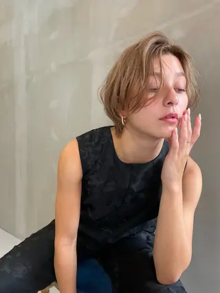 ショート カラー ショート/ボブ専門 宮脇美奈/南船場のヘアスタイル