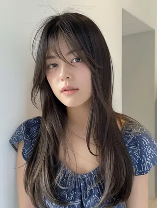 ロング ブリーチなしWカラー 美髪/透明感/ユウゴのヘアスタイル