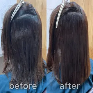 ミディアム カラー パーマ KIZU 髪質改善 オカルト怪談のヘアスタイル