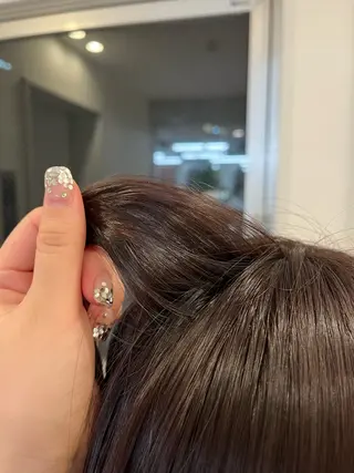 カラー films所属・AYA/films 韓国/レイヤー／ボブのヘアスタイル