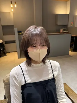 ミディアム カラー エマ ピボット 中川店所属・富原崇太/ 透明感カラー/韓国風のヘアスタイル