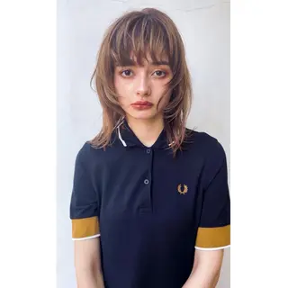 ミディアム marino/ カラー/顔周りカットのヘアスタイル