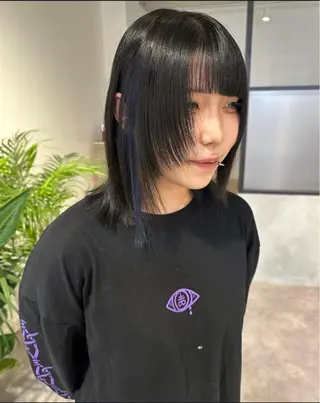 ミディアム 林 風菜のヘアスタイル