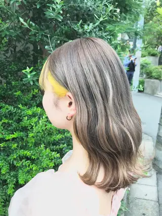 ミディアム カラー 店長担当🌟 矢吹ガブリエル🌟のヘアスタイル