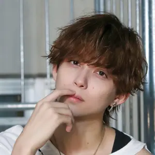 ミディアム カラー パーマ メンズ シースルーマッシュ/ メンズ/KYOHEIのヘアスタイル