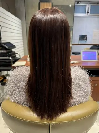 カラー 艶カラー 梨菜💜のヘアスタイル