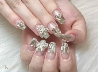 ネイル ❤️💛🩵京橋 痛ネイル⭐️3Dのネイルデザイン