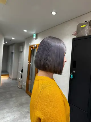 ミディアム カラー JOS所属・上野ハイトーン/デ ザイン✂︎touiのヘアスタイル