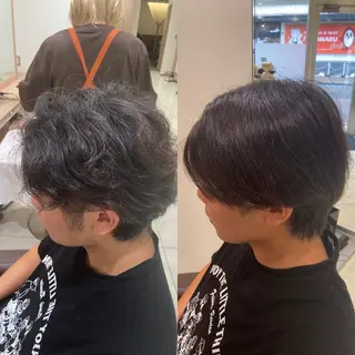 ショート パーマ メンズ メンズ縮毛・ 曲がる縮毛矯正のヘアスタイル