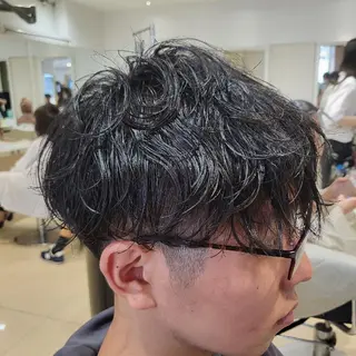ショート パーマ メンズ 社内カット講師・店長 菅原賢一のヘアスタイル