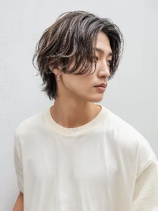 ミディアム パーマ メンズ特化 田中正大のヘアスタイル