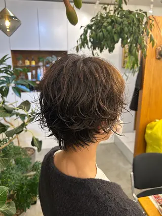 ショート パーマ aen parlor所属・💐レイヤー/透明感 /りゅーき💐のヘアスタイル