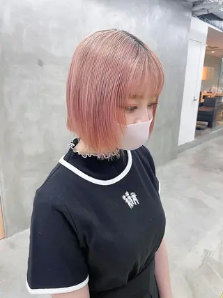 ミディアム カラー パーマ ヘアアレンジ メンズ ハイトーン/レイヤー 🌸さくらのヘアスタイル