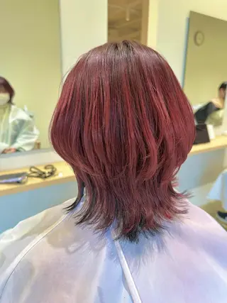 セミロング カラー ヘアアレンジ Design Color🐰アユミのヘアスタイル