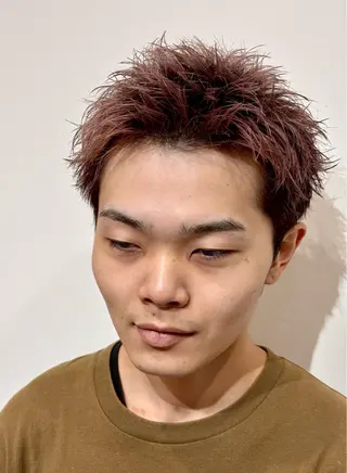 ショート カラー メンズ 【店長】メンズ職人 短髪　ハイトーン🔥のヘアスタイル