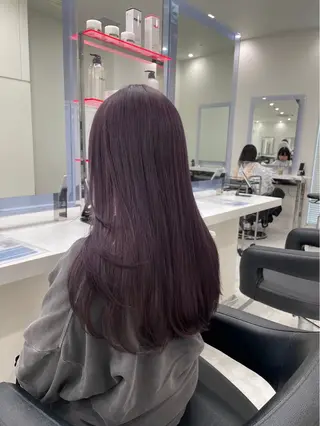 セミロング カラー ヘアアレンジ 🎀RIN🎀 就活🩶暗髪カラーのヘアスタイル