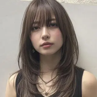 セミロング 縮毛矯正/レイヤー カット⭐️SHOTAのヘアスタイル