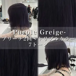 ロング カラー ヘアアレンジ 🫧透明感ラベンダー 似合わせ🫧あい🫧のヘアスタイル