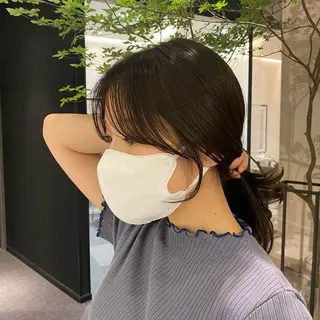 ミディアム 巻ける縮毛矯正/艶 カラーchika🩵のヘアスタイル