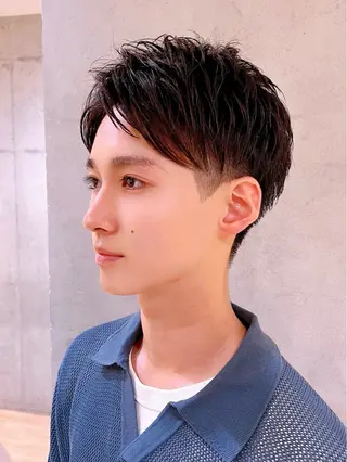 メンズ Say.石川葵 ショートボブ前髪のヘアスタイル