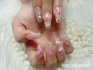 ネイル kao nail マグネット/長さだしのネイルデザイン