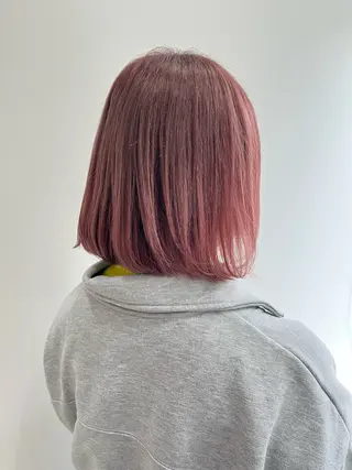 ミディアム カラー ヘアアレンジ 🥀暖色韓国ヘア💕 保科侑花のヘアスタイル