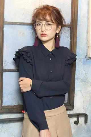 ロング カラー ヘアアレンジ マツエク・マツパ 三大寺 慶悟のヘアスタイル