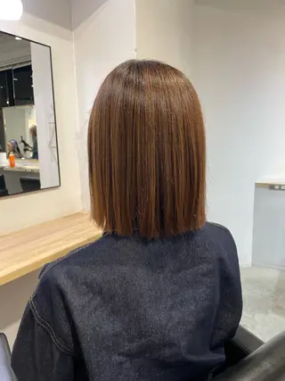 ミディアム 石川 優奈のヘアスタイル