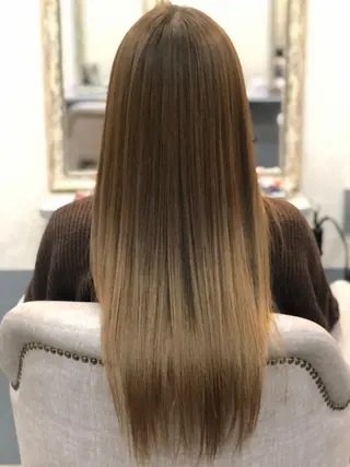 ロング カラー 縮毛矯正・髪質改善 人気No1🩶北島のヘアスタイル