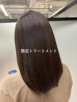 セミロング 縮毛矯正　野口 恵のヘアスタイル