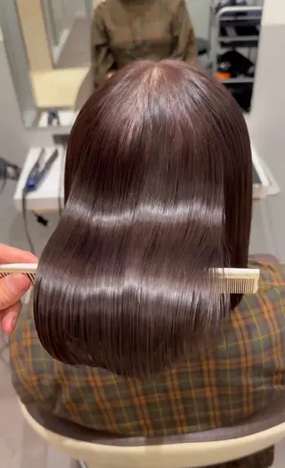 カラー Amber  池袋所属・クロギ リョウのヘアスタイル