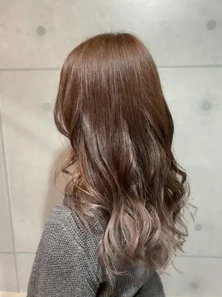 セミロング カラー 髪質改善カラー🫧 舘田千乃のヘアスタイル