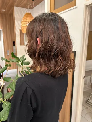 ミディアム パーマ 穂乃香 ショートパーマ☘️のヘアスタイル