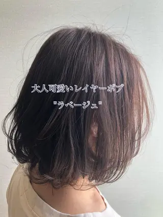 ミディアム カラー noppo所属・NOPPO 和泉市 美容室/奥村 飛鳥のヘアスタイル