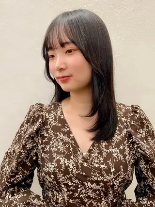 ミディアム カラー Paddle所属・似合わせレイヤー/ レイヤーパーマ/高倉のヘアスタイル