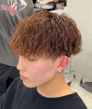 ショート カラー パーマ メンズ メンズパーマ/ 新潟駅/佐藤裕のヘアスタイル