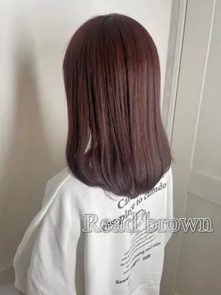 セミロング カラー 🫧ショート・レイヤ ー・縮毛矯正🫧のヘアスタイル