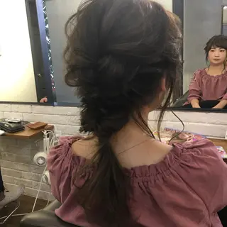 ロング カラー ヘアアレンジ 上川 美幸のヘアスタイル