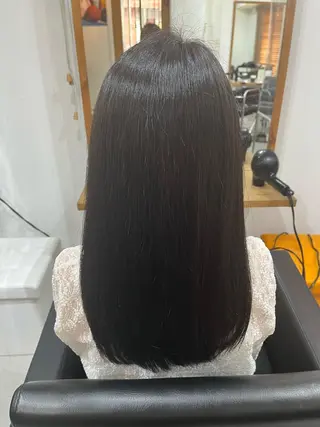 セミロング ✨🎨ブリーチなし 透明感カラー✨美友のヘアスタイル