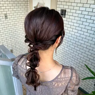 ミディアム ヘアアレンジ 褒められヘアメイク /‎ボブ女子🐶みおのヘアスタイル