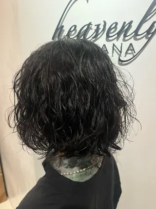 ミディアム パーマ 和 真のヘアスタイル