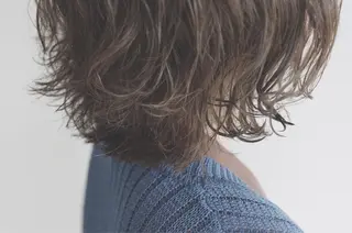 ショート ミディアム カラー パーマ クセ毛お悩みの方 四宮桂佑のヘアスタイル