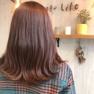 セミロング カラー 透明感カラー/ 寺田千雅子のヘアスタイル