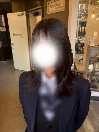 セミロング 🌙髪質改善カラー Momoka🦋のヘアスタイル