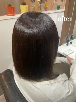 ミディアム かりん髪質改善 /メンズカットのヘアスタイル