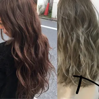 ミディアム カラー パーマ ヘアアレンジ メンズ キッズ ネイル マツエク・マツパ premier modelsのヘアスタイル