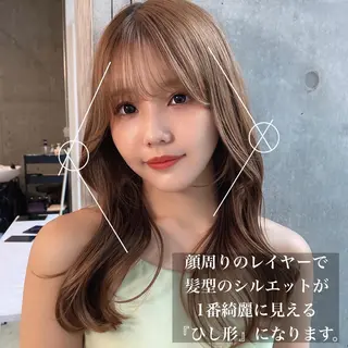 ロング パーマ SALOWIN原宿AROA店所属・顔まわり神カット✂︎ 齋藤雄大【表参道】のヘアスタイル